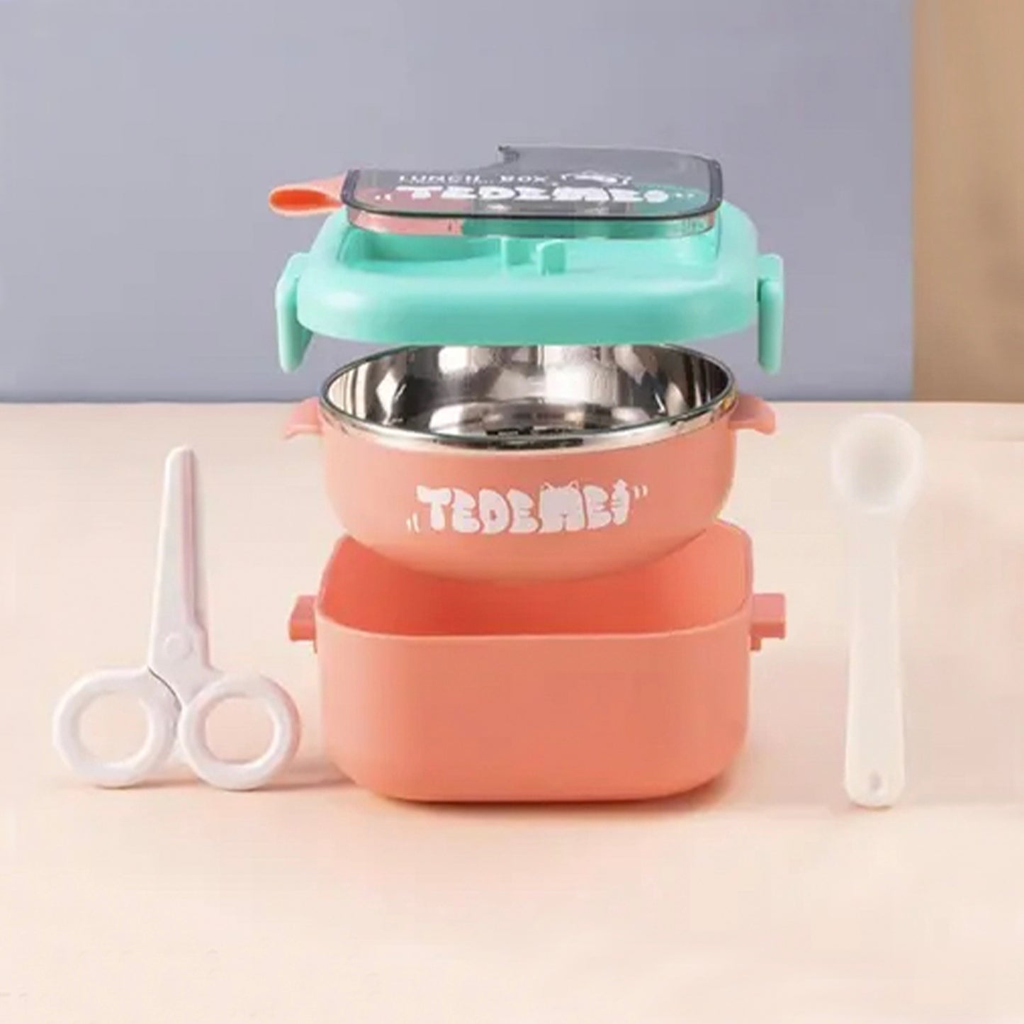 Tedemei Square 750 ml Lunch Box for School Kids